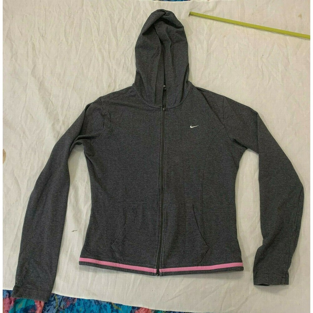 NIKE WOMENS ATHLETIC LIGHTWEIGHT HOODED HOODIE SIZE L